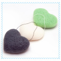 100% Organic Heart Shape Konjac Sponge for Facial Cleaning /Eco-Friendly Sponge